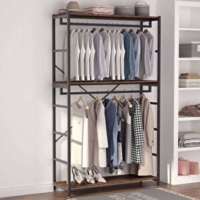 Resim Zizuva Tasarım 200x120x40 CM Ceviz Açık Gardrop 