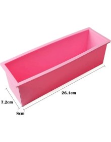 Resim Epoksi Sabun Baton Pasta Büyük Dikdörtgen Silikon Kalıbı 