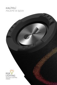 Resim Powerway BoomBox 30W Çift Bass Usb Hafıza Kartı Aux Radyo Led Işıklı Bluetooth Hoparlör Hi-Fi Ses Bombası 