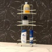 Resim Tekno-tel 3 Katlı Banyo Duş Rafı Altın Bk006 