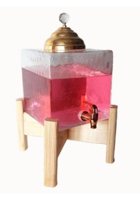 Resim Genpazar Cam Sebil Şerbetlik Limonatalık 7 L Altın - Şeffaf 