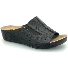 Resim Aryan 02-139 D.r Tavsiyeli Ortapedik Kadın Terlik Siyah 