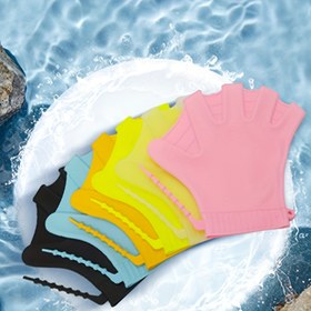 Resim El Webs Silikon Hız Paddling Avuç Öğrenme Dalış Ekipmanı Ayarlanabilir Elastik Kaymaz Paddling Avuç Yüzme Eldivenleri 1 Çift 