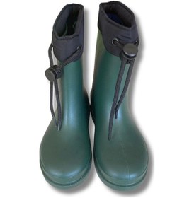 Resim Konçlu Erkek Çocuk Yağmur Çizmesi 26-35 Yeşil Yeşil 