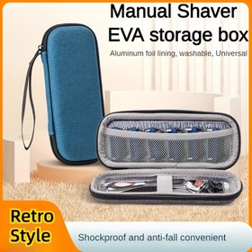 Resim 1 adet Retro Tarzı EVA Tıraş Makinesi Saklama Kutusu Fermuar Kapanışı ve Sap ile, Şok Geçirmez, Düşmeye Karşı Tasarım, Hafif, Yıkanabilir, Seyahat Tıraş Makineleri için Mükemmel, Tıraş Makinesi Saklama Çözümü|Minimalist Tarz|Fermuarlı Saklama Kutusu, Tıraş Makinesi Aksesuarları 