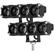 Resim Ximistore9 "2'li Motosiklet Led Farı - Çift Renkli Yüksek/düşük Işık, Ip68 Su Geçirmez, 9-80v" Siyah 