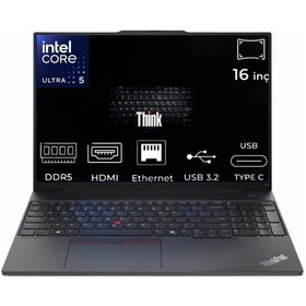 Resim Lenovo ThinkPad E16 Gen 2 21MA008YTX-022 Ultra 5 125U 32 GB 4 TB SSD 16" Dos Dizüstü Bilgisayar 
