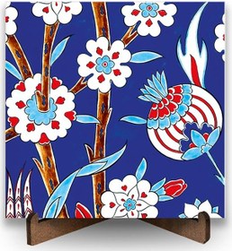 Resim Çini Serisi Nar Ve Çiçek Seramik Pano 