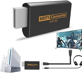 Resim Wii HDMI Adaptörü, HDMI Kablolu Wii - HDMI Dönüştürücü (Siyah) 
