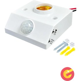 Resim E27 Ampul Uyumlu Hareket Sensörlü Duy, Harekete Duyarlı Harici Montajlı Enerji Tasarruflu 