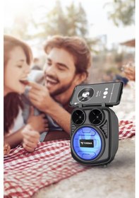 Resim Torima D32 Taşınabilir Telefon Tutacaklı Bluetooth Hoparlör 