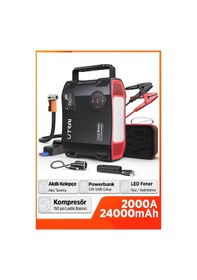 Resim Utrai Jstar 5 24000 mAh 2000A Jump Starter + Lastik Şişirme Pompası Taşınabilir Akü Takviye Cihazı Seti 