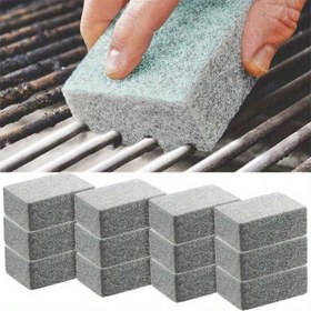 Resim 12 adet Güçlü Izgarı Temizleme Fırçaları ile Isıya Dayanıklı Kazıyıcılar - Dayanıklı Paslanmaz Çelik Kıllar, Kamp, Arka Bahçe Barbekü ve Açık Hava Pişirme Bakımı için Paslanmaz ve Çizmez Tasarım, Kamp Gereksinimleri | Dayanıklı Fırçalar | Isıya Dayanıklı Kazıyıcılar 