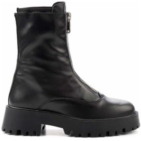 Resim Siyah Hakiki Deri Kadın Bot & Bootie K02351314703 Siyah 