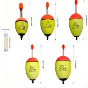Resim Outdoor Balıkçılık-10g-80g/15 Takım (5 Adet Hafif Çubuklu 10 adet Şamandıra)-Yüksek Görünürlüklü EVA Malzeme-Kırmızı ve Yeşil Çift Renk-Büyük Göbekli Küresel-Sazan ve Kefal İçin Uygun-Geceleri Balık Tutma ve Atış 