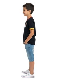 Resim Galatasaray Lisanslı 5 Yıldızlı Siyah Basic Çocuk T-shirt Siyah. 
