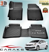 Resim Kia Rio Sedan 3D Paspas Havuzlu 2017 - 2020 Arası Siyah N11.9673 