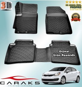 Resim Kia Rio Sedan 3D Paspas Havuzlu 2017 - 2020 Arası Siyah N11.9673 