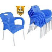 Resim Netbazaars 4 Adet Çok Sağlam Plastik Sandalye - Günün Firsati - Rahat Oturum (397869371) Çok Renkli 