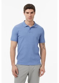 Resim Nautica Erkek Mavi Slim Fit Polo Yaka T-shirt-14494 