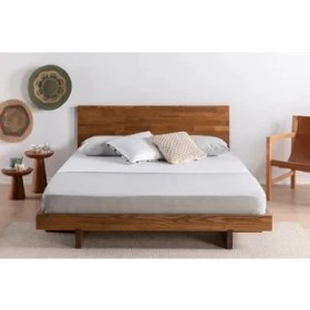 Resim Vivense Luna Patna Ahşap Karyola, Ceviz, 90X200 