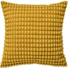 Resim Kırlent Kılıfı Koyu Sarı-Hardal Renk MeridyenDukkan 50x50 cm Ev Tekstili 