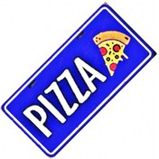 Resim Pızza Yazılı Sök-tak-pratik Vantuzlu Yeni Nesil Dekor Plaka 