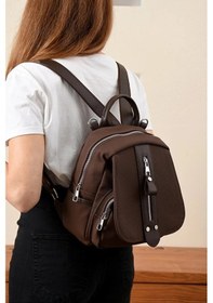 Resim Just Polo Günlük Kombinlere Uygun Kadın Orta Boy Ayarlanabilir Askılı Şık Lakost Sırt Çantası Shopper Kahverengi 