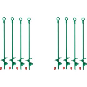 Resim 18 Inç Zemin Ankraj Kiti Helix Toprak Toprak Çapası Kamp Çadırı Için Ağır Hizmet Kulübesi Çapa Kancası Kanopi Salıncak Setleri 8 Pcs (Yurt Dışından) 
