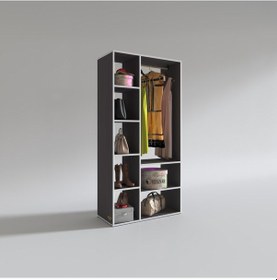 Resim Kenzlife giysi dolabı hüsamettin 180*090*40 gri gardırop 