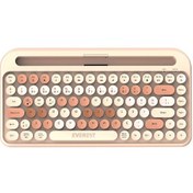 Resim Everest Kb-98 Latte 2.4g+bt1+bt2 Çoklu Cihaz Bağlantılı Q Kablosuz Klavye Açık Kahverengi 