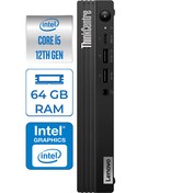 Resim Lenovo Thinkcentre M70Q Gen 3 Intel i5 12400T 64GB 2TB SSD Windows 11 Pro Mini Masaüstübilgisayar 70Q11T3002XTX16 