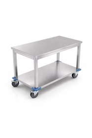 Resim sc sonsesconcept Çalışma Tezgahı , Hareketli , Alt Tablalı , Krom , Paslanmaz, 190x60x85h 