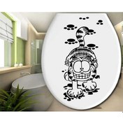 Resim Garfield Klozet Kapağı Sticker 