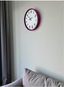 Resim 36 Cm Pembe Dekoratif Klasik Duvar Saati Pembe 