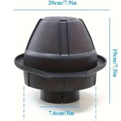 Resim Dashanshop 1 Adet Araç Şnorkeli 76mm 3ın Mantar Tasarım Hava Akışı Dayanıklı Plastik 
