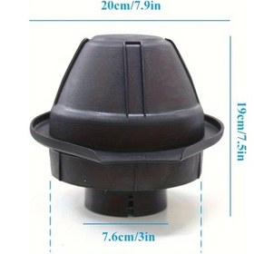 Resim Dashanshop 1 Adet Araç Şnorkeli 76mm 3ın Mantar Tasarım Hava Akışı Dayanıklı Plastik 