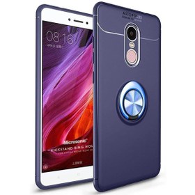 Resim Microsonic Xiaomi Redmi Note 4X Kılıf Kickstand Ring Holder Lacivert 