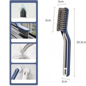 Resim Mutfak Temizlik Fırçası Cımbızlı, Sökme Aparatlı Cımbızlı Banyo Temizlik Fırçası,pencere Boşluk Kazıma Fırçası Köşe Derz Temizleme Fırçası Siyah 