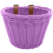 Resim Hombey Küçük Mor Pp Örgü Sepet - Bisiklet, İlk Adım Arabası, Kaykay İçin Taşıma Sepeti 21x17x16cm Mor 