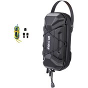 Resim Mufunye Elektrikli Scooter Ön Çantası, Su Geçirmez Pu Malzeme, Geniş Hacim, Yansıtıcı Logo, Scooter Ve Bisiklet Uyumlu Siyah 