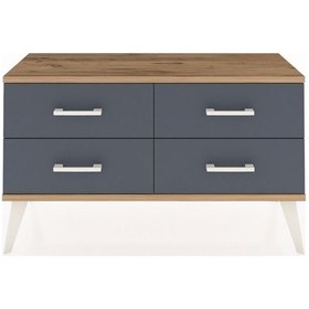 Resim Arges Şifonyer 4 Raflı 88x30x48 Antrasit-çam/antrasit Çam/antrasit 
