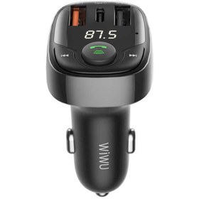 Resim PC600 36W Hızlı Şarj Destekli Dijital Göstergeli Bluetooth FM Transmitter Wiwu