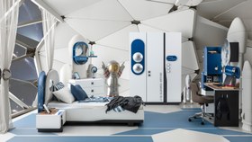 Resim Space Genç Odası - '+ Kitaplık ve Çamaşırlık 