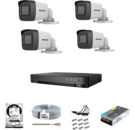 Resim Hikvision Haıkon 4 Kameralı Güvenlik Kamera Hazır Set 1TB 7/24 HDD 
