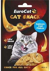Resim Eurocat Salmon Cod Flakes Kedi Ödül Maması 50 G 