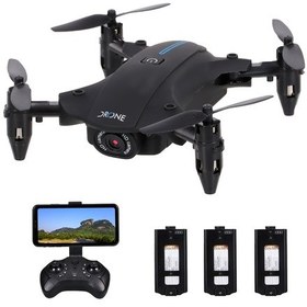 Resim Honmex H2 Mini Katlanabilir Drone 4k Ön Kamera Hız Kontrolü İzleme Uçuşu 3 Pil Seti Siyah 