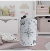 Resim Mekta Home Bebek Ve Çocuk Odası Pusula Desenli Oyuncak Sepeti Renkli Çok Renkli 