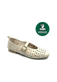 Resim Venüs Penduline Hakiki Deri Ortopedik Kadın Casual Babet Ayakkabı Bej 