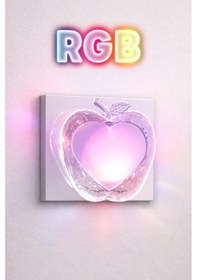 Resim Rgb Gece Lambası Kalp Tip Koridor Hol Işığı Uyuma Işığı Renkli Işık Beyaz Gc16 Beyaz 